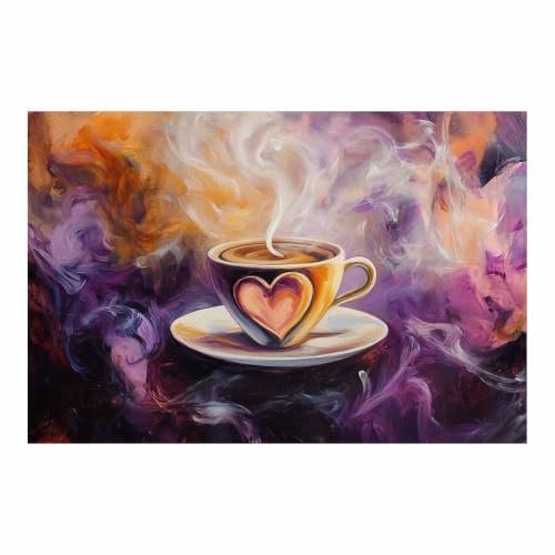 Peintures oeuvre violette 60x90cm décoration murale chambre garçon