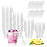 VFANDV 60 Stück Desserttasse mit LöFfeln,200ml Durchsichtiger Dessertbecher...