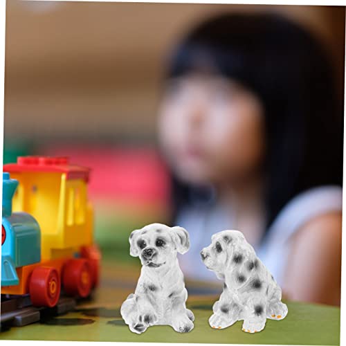 TOYANDONA 4stücke Pack Spielzeughund-minifiguren als Gastgeschenk Bezaubernde Miniatur-spielzeughundfiguren für Junge Mädchen Realistische Hundefiguren Langlebiges Miniaturspielzeug
