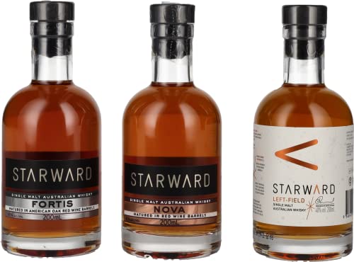 STARWARD - Coffret 3 expressions - Single Malt Whisky - 43,7% Alcool - Origine : Australie - Bouteille 60 cl