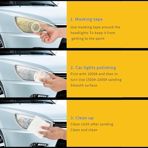 Image of 1Pc Advanced Nano Atomization Headlight Restoration Kit for Crystal Clear Car Lens Cleaning, Oxidation Removal, Long-Lasting Shine - Complete Auto Light Repair & Polishing Set