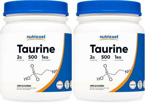 Nutricost Nutricost Taurine Powder (1KG) - 500 Servings (Pack of 2) sold by Nutricost - Amazon Seller - US