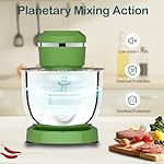 Household Stand Mixer with 6.5 Quart Bowl, Electric Food Mixer 10+p Speeds 660W, Kitchen Tilt-Head Bread Dough and Cake Mixers with Dough Hook, Whisk, Beater, Splash Guard - Image 4