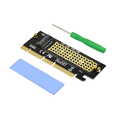 Image of Internal Solid State Drives - Compatible with samsung 960 970 evo pro wd black and more | M2 Key M and AHCI SSD to PCIe 4X 8X 16x Adapter PCB Compatible with Samsung 960 970 EVO PRO WD Black a