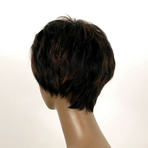 Perruque Afro 100% Cheveux Naturels - Noir/cuivré WHIT 03/1b30 - Moyenne - Avec étiquettes