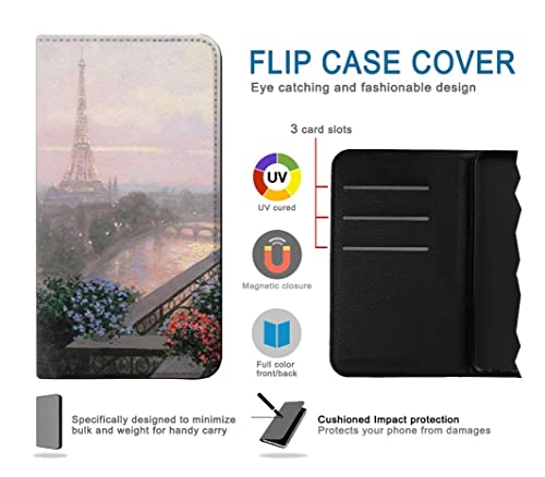 Etui Samsung Galaxy A36 housse flip cuir motif Paris Eiffel - 4