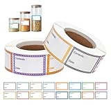 ONGNIUU 2 Rollos Etiquetas Congelador [400 Unidades] 25x40mm, Etiquetas Adhesivas Extraíbles para Alimentos con Fecha, Etiquetas Multifuncionales para Tarros de Mermelada, Congelación y Organización