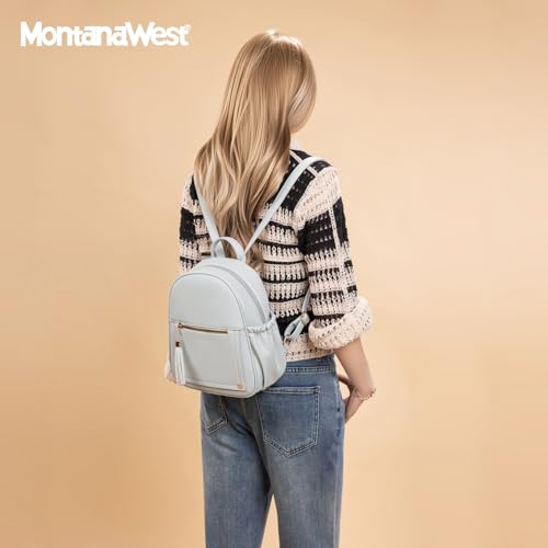 Image of Montana West Mini Backpack Purse for Women Anti Theft Backpacks with Secured Zipper and Tassel