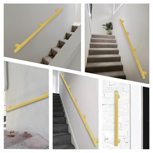 Rampe d'escalier dorée en métal look chic pour loft - 7