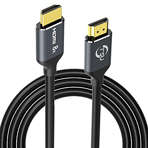 FSU 8K HDMI 2.1 Cable 15FT,Ultra High Speed 8K@60Hz 4K@120Hz 48Gbps HDMI Cord,Support Dynamic HDR, eARC, Dolby Atmos,Compatible with Roku,Laptop,Monitor,PS4/5,Apple TV,Xbox&More