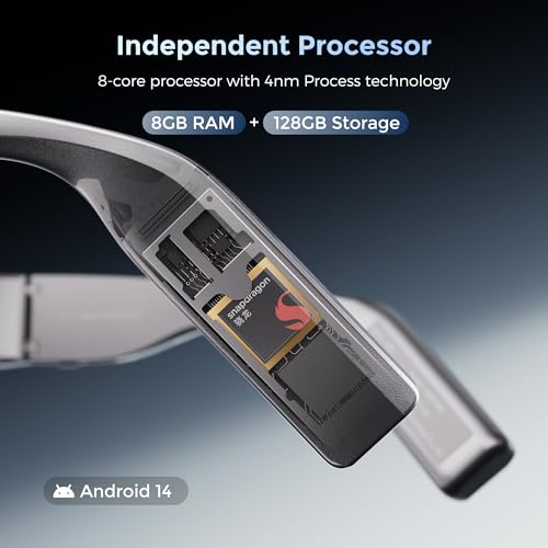 Image of inmo AIR3 Smart AR Glasses, 1080P Micro-OLED Display, 36 FOV, 150 inch Virtual Screen, Built-in Processor, AI Assistant, Portable All-in-One Immersive XR Glasses (Ring NOT Included)