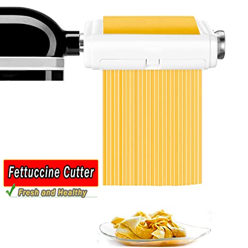 Pasta Maker Attachment For Kitchenaid Mixers, Noodle Maker 3 In 1 Set Of Pasta Sheeter Fettuccine Cutter Spaghetti Cutter And Cleaning Brush, Kitchen Aid Mixer Accessories- Pasta Roller And Cutter #TOP2