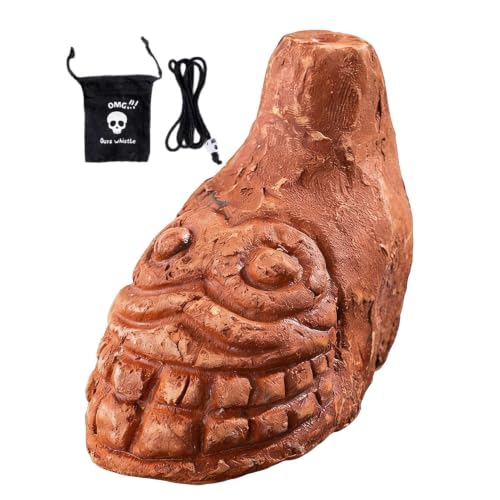Silbato de cerámica de alta resonancia con diseño azteca