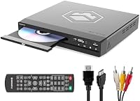Compact DVD Player with Included HDMI | Multi Region Disc Playback | 1080 HD Upscaling | HDMI, RCA, & AV Connectivity | USB, MP3, & CD Playback | Easy Use Remote Control Included | OAKCASTLE DVD100