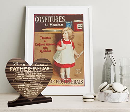 To My Father In Law Wood Plaque Sign, Gift Wood Plaque Heart, Unique Gift Idea For Father In Law, Heart Wood Sign, Father In Law Plaque, Meaningful Gifts For Father In Law, Father's Day, Christmas #TOP3