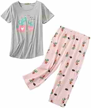 Dames korte pyjama sets gestreepte ronde hals nachtkleding dames zomer comfortabele lounge wear sets korte mouw T-shirts elastische taille shorts pyjama casual losse pyjama set mode nachtkleding, 02