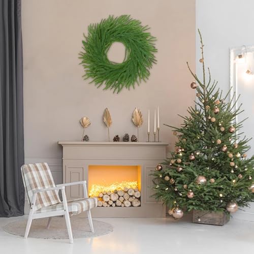 6 FT Christmas Garlands Norfolk Pine Garland Real Touch Artificial Greenery Garland for Table Mantle Fireplace Window Holiday Indoor Outdoor Decoration(2 Pcs) by SOHLFTR - Image 7