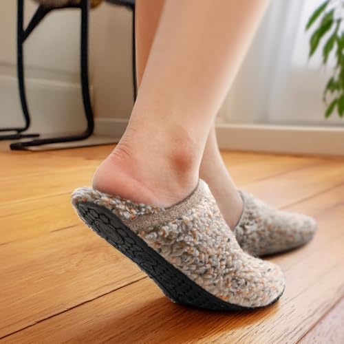 Women's Slippers-Slip on Warm Slipper Socks Lightweight For Women TPR Sole4