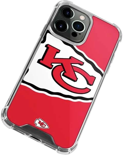 Skinit Clear Phone Case Compatible with iPhone 14 Pro Max - Officially Licensed NFL Kansas City Chiefs Large Logo Design