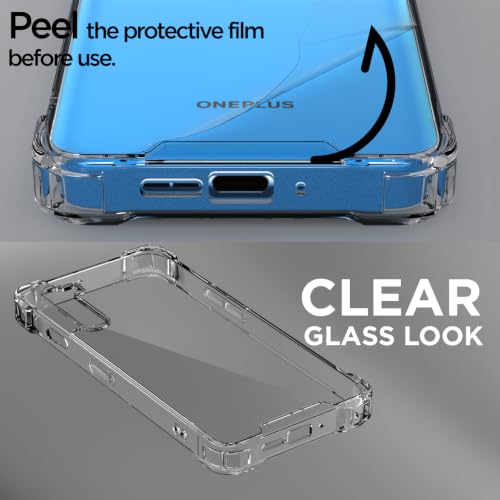 Image of Outlouders Back Cover for Oneplus Nord (2020) Clear Transparent PC + TPU Bumper Case with Raised Edges for Shockproof Protection (Transparent)