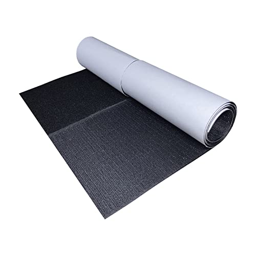 Baiann 6 inch x 3 ft Adhesive Hook and Loop Strips Tape Sticky Back Fastener Heavy Duty Patch Nylon Fastener Interlocking Straps for Home Car School Office Crafts (Black-1 Yard)