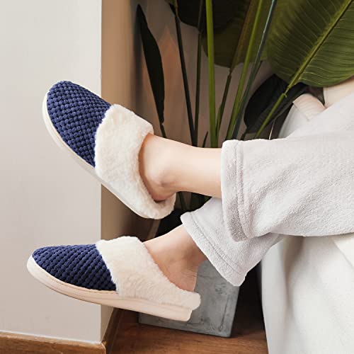 VONMAY Women's Slip On Fuzzy House Slippers with Memory Foam Coral Fleece - image 2