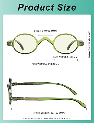 Image of Eyekepper Reading Glasses for Women Men, Blue Light Readers Round | Womens Circle Computer Cheaters, Mens Ladies UV /Bluelight Blocking Reader Eyeglasses,All-Day Comfort Spring Hinges for Screen