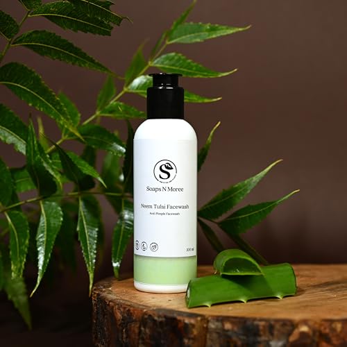 Image of Neem Tulsi Face Wash for Brightening Skin Care | Gentle Cleanser for Dull, Uneven Skin Tone | Helps Remove Dirt, Improve Texture & Fresh Glow | Cleanser for Smooth Feel, Radiant Look