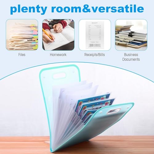 Image of Expandable A4 File Folder Organizer | Document Storage Bag with Multiple Pockets | Durable Multicolor Case for Office, School, Bank, Hospital & Home Use (13 Layer File Folder)