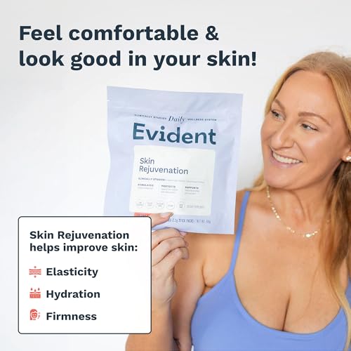 Image of Skin Rejuvenation Powder - Collagen Supplement w /Resveratrol, Sodium Hyaluronate, CollaBZEn, Vitamins C & E - Supports Elasticity, Hydration, Firmness - 2 Pack, 30 Sticks Each