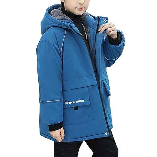 Boys Waterproof Winter Parka Coat Hooded Puffer Fleece Lined Jackets2
