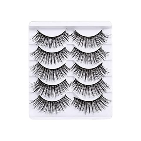 3d Eyelashes Set Reusable Self Adhesive Eyelashes No Eyeliner Or Glue Needed False Eyelashes Easy To Put On Within 3 Seconds Natural Look Waterproof Self Adhesive Lashes And A (1128DEQD-C, One Size) Cover
