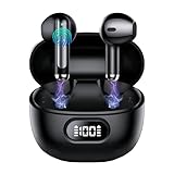 Bluetooth Earbuds Wireless 5.3 LED Display Headphones with ENC Mic,40H Bluetooth Earphones in Ear Deep Bass Stereo Sound,Mini Ear Buds IP6 Waterproof,Touch Control for Work Sport