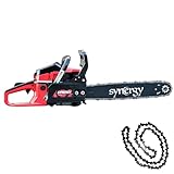 Synergy Motosierra Gasolina 65cc 3,9CV + Cadena – Espada 45cm – Motor 2 Tiempos de Alto Rendimiento – Sistema Easy Start, Antivibración Silent Blocks y Lubricación Automática