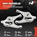 A-Premium 2 x Rear Lower Control Arm, with Bushing, Fit For Mercedes-Benz - 2012-2019 - GLE300d GLE350 GLE400 GLE450 AMG GLE550e GL350 GL450 GL550 GLS350d GLS450 GLS550 ML250 ML350 ML400 ML550 ML63