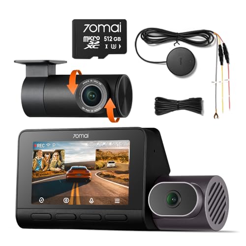 70mai Dashcam T800+ avec kit de câblage UP04 pour voiture