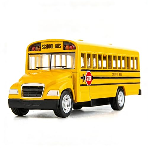 BDTCTK Autobús Escolar Amarillo a Escala 1:36 miniatura 1