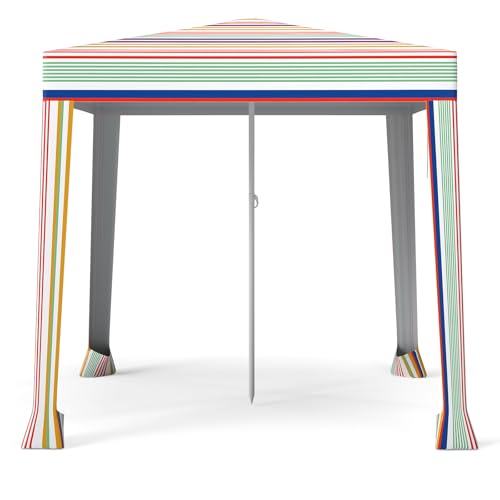 GYMAX 200 x 200 cm Tonnelle de Jardin pour Protection Solaire, avec Sacs de Sable, Cadre en Métal, Sac de Transport, Tonelle Portable pour Extérieur,...
