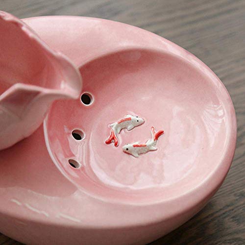 Fuente de agua para gatos cerámica portátil automática miniatura 6