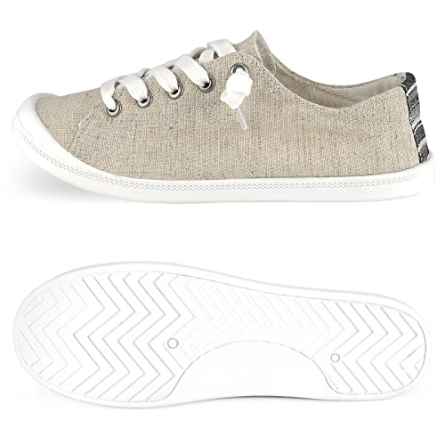Hxlber Women's Low Top Sneaker - Round Toe Comfort Casual Canvas Shoes Fashion Sneakers for Walking for Women3