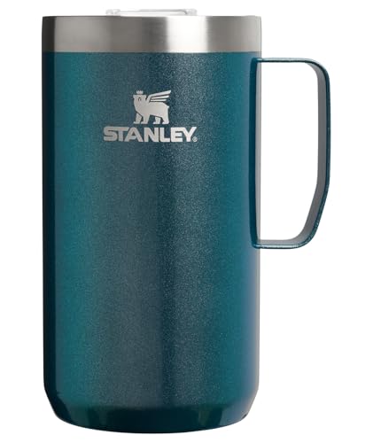 STANLEY Everyday Camp Mug 24oz | Drink Through Lid | Cup for Coffee, Tea and Drinks | Insulated Stainless Steel Coffee Mug | BPA-Free | Ponderosa Shimmer