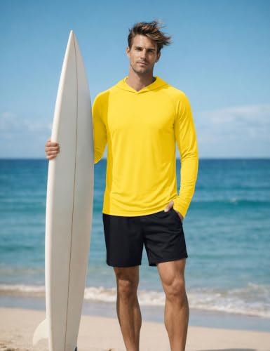 Image of KEFITEVD Men's Sun Hoodie Long Sleeve Fishing UPF 50+ SPF Quick Dry Shirts