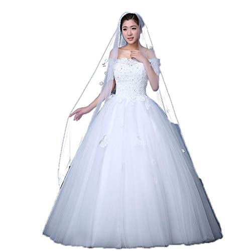 Meen Velo Nupcial, Marfil Largo Blanco Hilo Suave Velo De Novia Huesos del Coche En El Vestido De Novia del Hilo De Seda del Brote De Flor T1603020