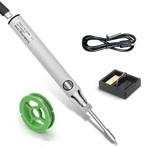 Fansoun Portable Cordless Soldering Iron Kit - Rechargeable Electric Soldering Gun for Home Appliance Repair - USB Powered