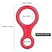 HUONIU 35KN Figure 8 Descender Rappel Ring for Rock Climbing and Rescue Gear (Blue) (Red)