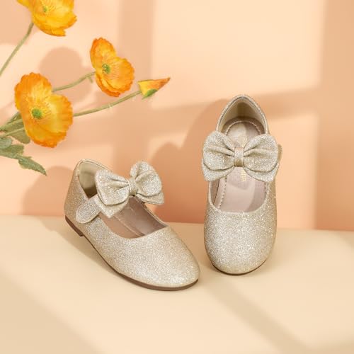 Image of PANDANINJIA Toddler Dress Shoes Flower Girls Ballet Flats