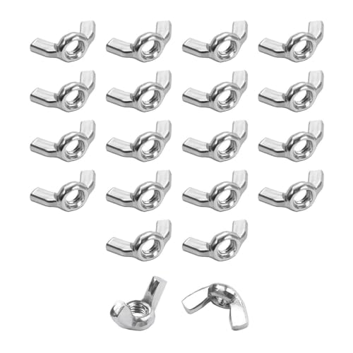 Image of Wing Nuts,20 Pcs M6 Butterfly Wing Nuts Hand Twist Tighten Wingnut