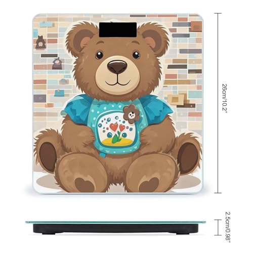 Báscula digital para baño Bear con plataforma amplia y alta precisión miniatura 2