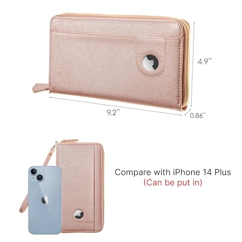 Image of Travel Document Organizer - RFID Passport Wallet Case Family Holder Id Wristlet