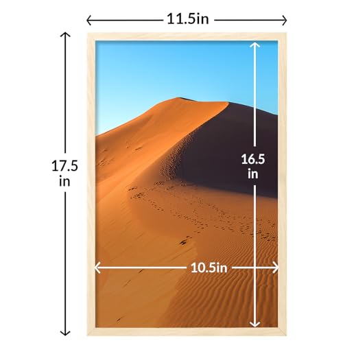 Image of LaVie Home 11x17 Picture Frame for Wall Display, 11x17 Oak Picture Frame with HD Plexiglas, 11 x 17 Poster Frame 1 Pack, Display Frame for Vertical or Horizontal, Classic Collection